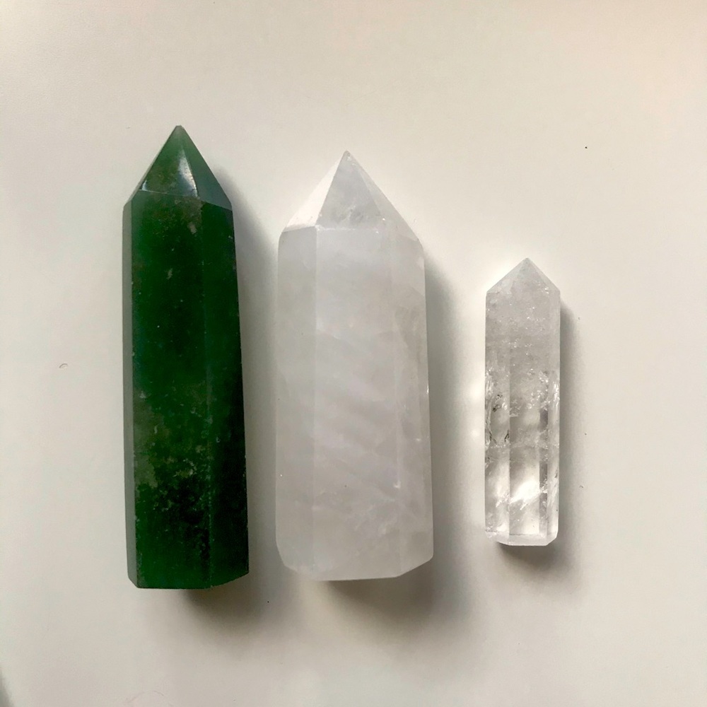Semi precious stone crystal Quartz towers